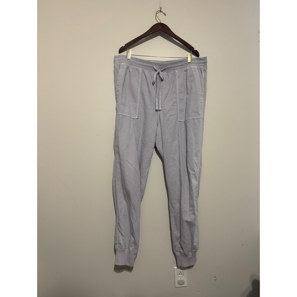 Gap Womens XL Tall Jogger Pants Light Purple Lavender Drawstring Patch Pocket